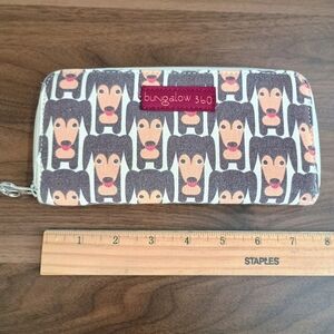 Bungalow 360 Dog Pattern Wallet - Brown and Cream